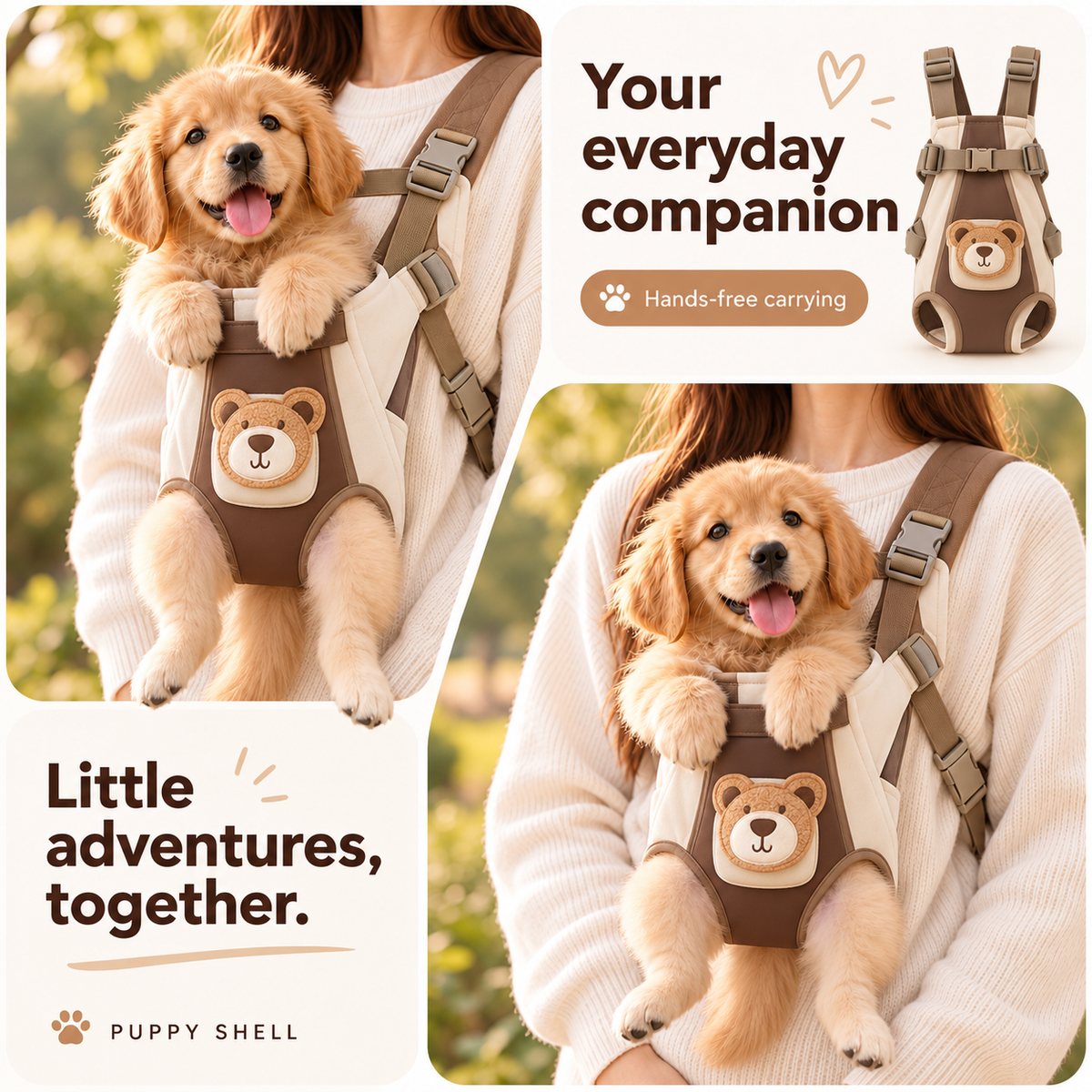 Puppy Shell™ Hands-Free Dog Carrier